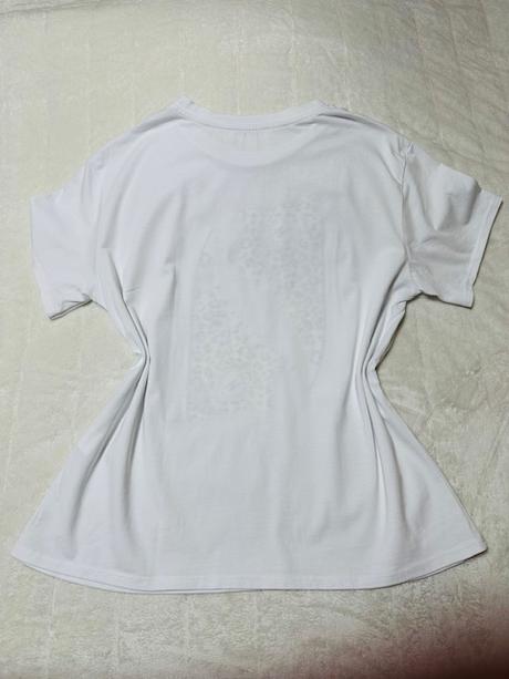 Biele tričko s aplikáciou uni, l / m