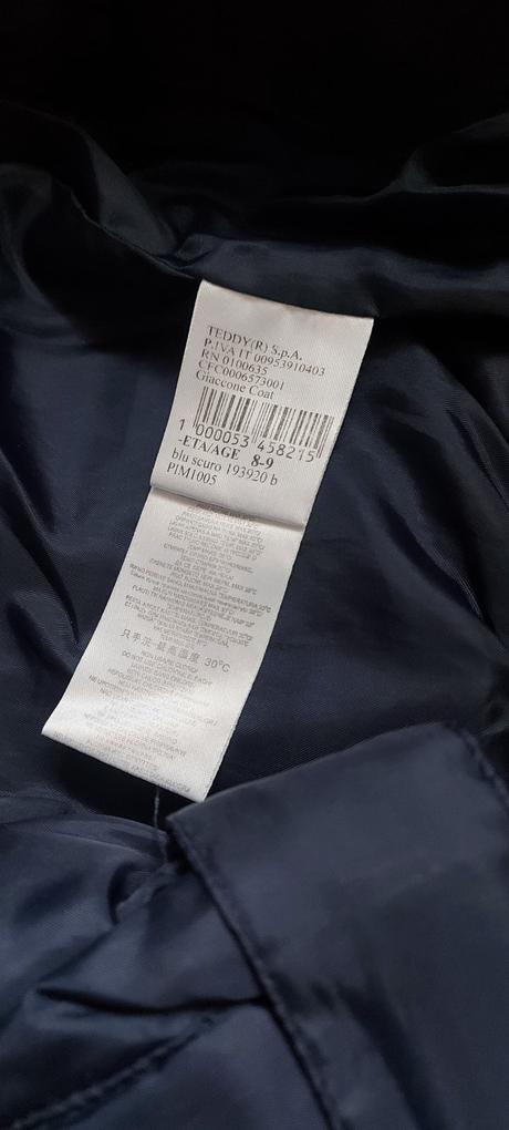 Machrovská bunda do pása zimná - ako nová, 128