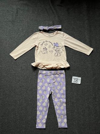 Set leginy, tričko a čelenka minnie, sinsay,98