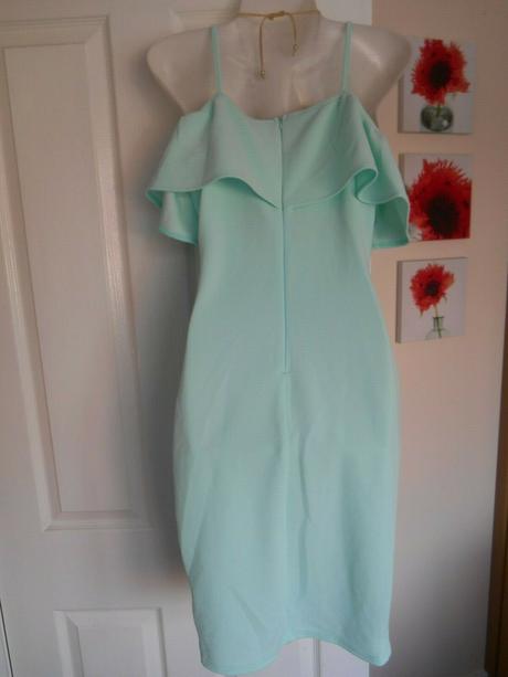 Nadherne mentolove saty, velkost 38, 38