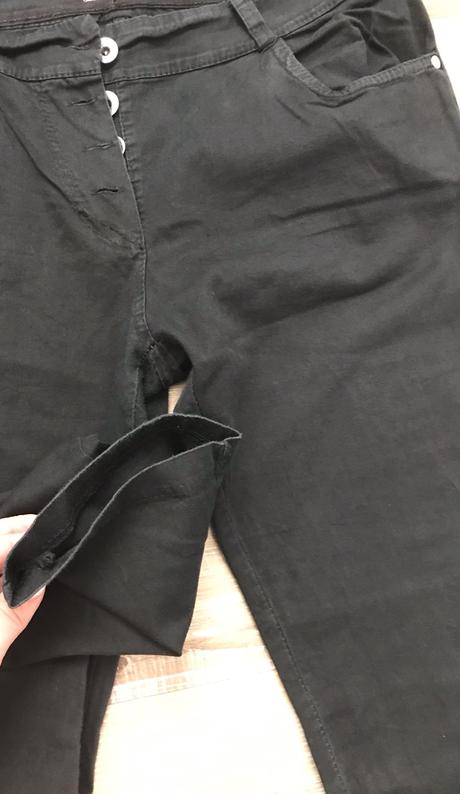 Dámske ľahučké tenké čierne nohavice, l