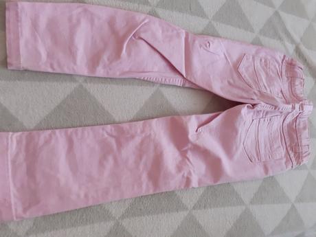 Bledoruzove dievcenske nohavice, benetton,116