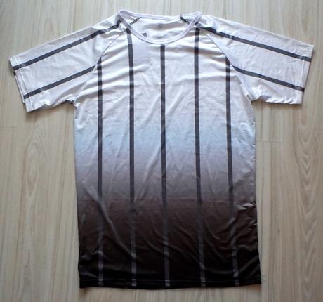 Pruhované biele športové tričko, v. l/xl/xxl, xl / xxl