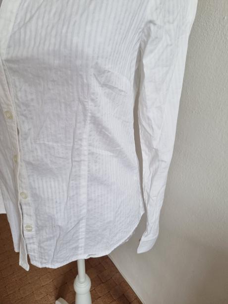 Biela bluzka hm s pasikmi 40, h&m,38