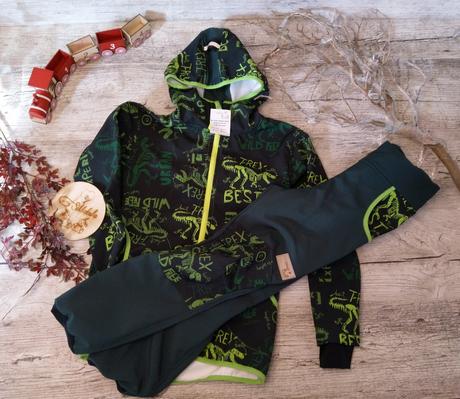 Softshell nohavice dinosaury 134 nastaviteľný pás, 134