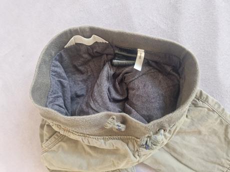 H&m bledozelené podšité nohavice 104, h&m,104