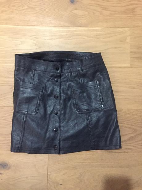 Kožená sukňa s/xs, h&m,s