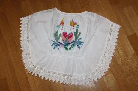 Vyšívaná blúzka pončového strihu, next,116