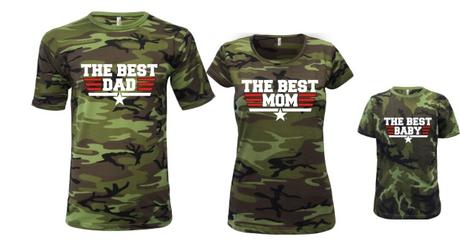 Rodinný set the best dad/mom/baby, 110 - xxxl