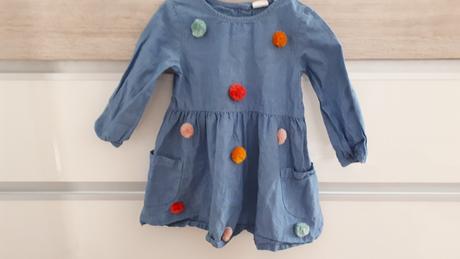 Šatičky s brmbolčekmi, h&m,80