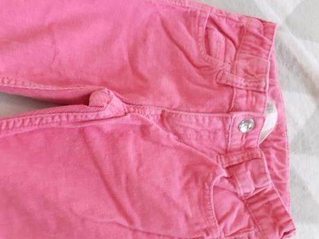 Ruzove mencestrove nohavice dievcenske, h&m,110