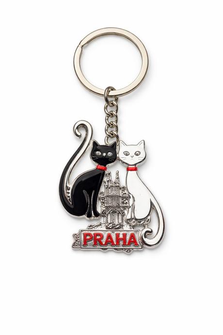 Prívesok na kľúče praha mačky, answear