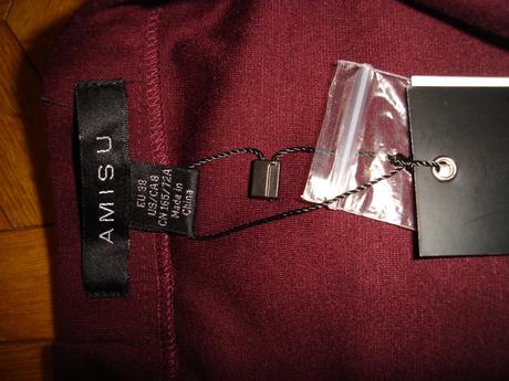 Bordová elastická sukňa /nenosená/, amisu,38