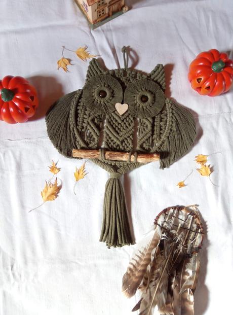 Macramé sovy rôzne,