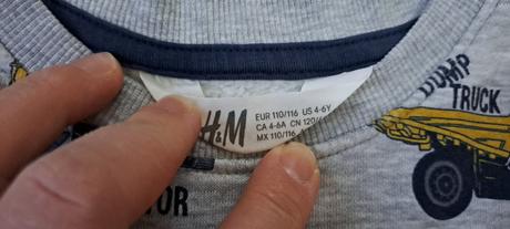 Mikina šedá (autá), zn. h&m, veľ.110-116, h&m,110