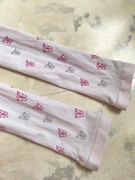 Pančušky bez chodidla s motýlikmi, 128