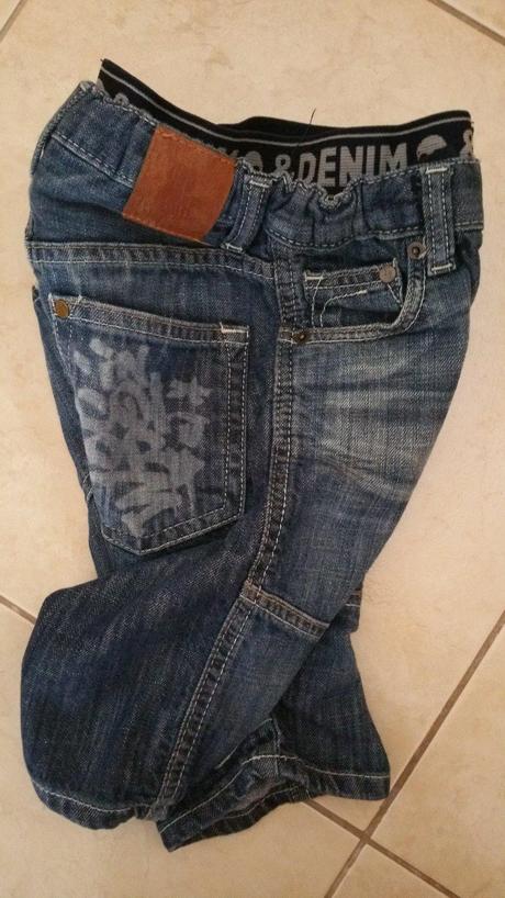 Rifľové krátke nohavice, h&m,110