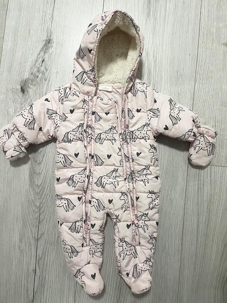 Ružová zimná kombinéza s kapucňou, next,62