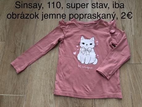 Tričko s mačičkou, sinsay,110
