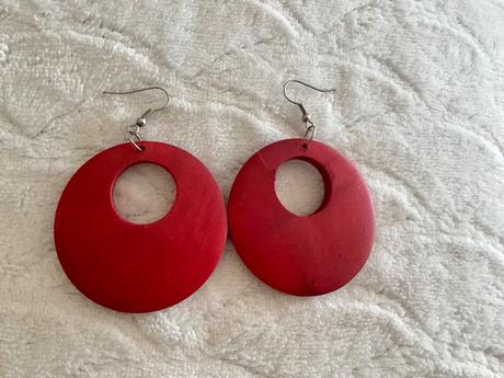 Drevené náušnice,