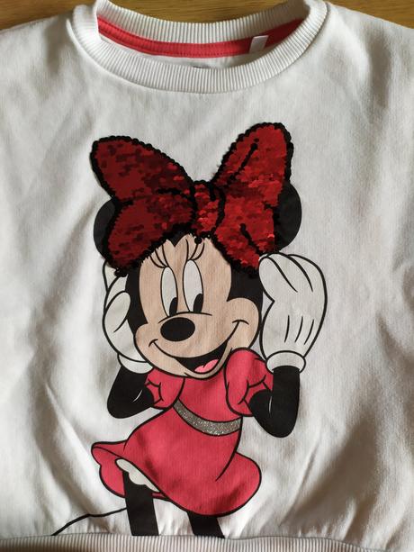 Mikina minnie s meniacou mašľou, c&a,110
