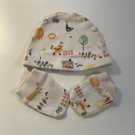 Čiapočka a rukavičky z organickej bavlny, 56