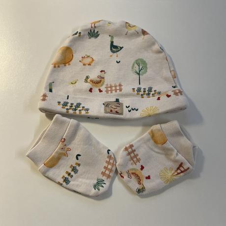 Čiapočka a rukavičky z organickej bavlny, 56