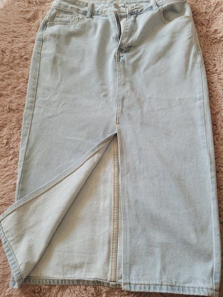 Midi denimová sukňa, l