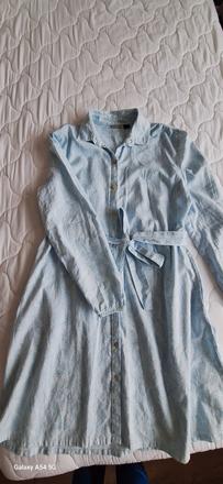 Košelové šaty sprímesou ľanu, 42