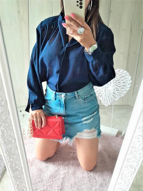 Tmavomodrá blúzka-l/xl, xl