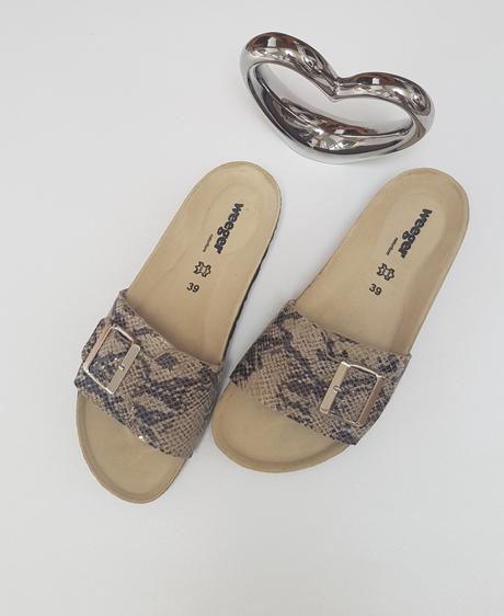 Kožené korkové šlapky, 38