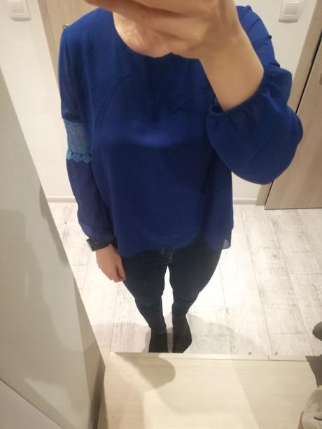 Kráľovsky-modrá dámska blúzka, m