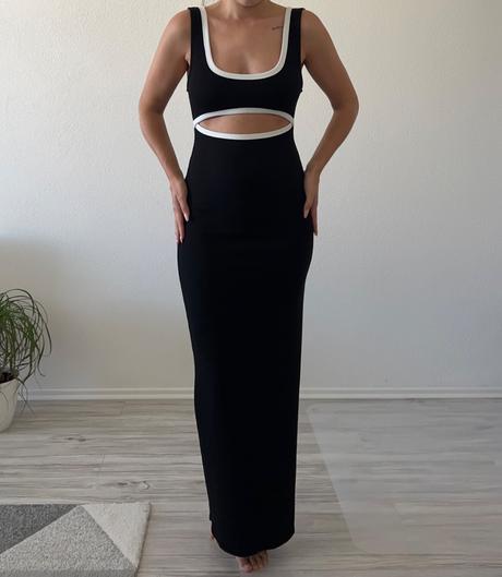 Maxi šaty h&m s výrezom, h&m,xs