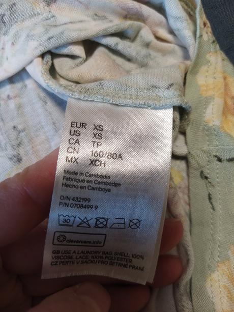 Ľahké tielko, h&m,xs
