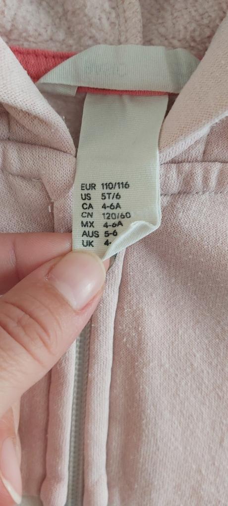 Mikina ružovo-ružová h&m 110/116, h&m,110