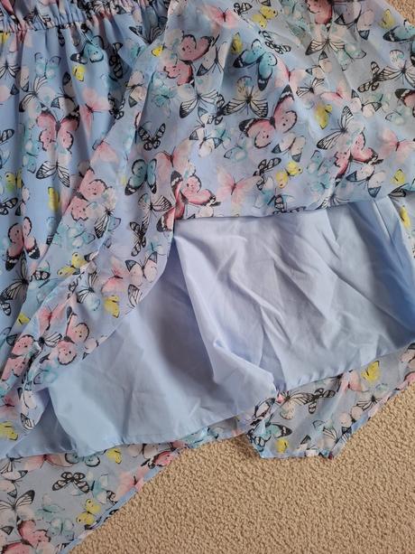Letné šaty motýliky, h&m,140