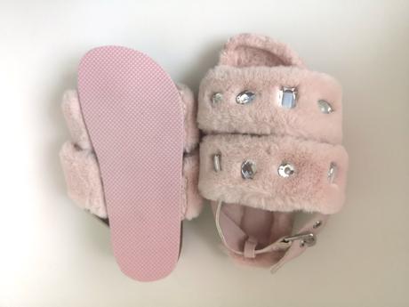 Plyšove sandalky/papuce zara kids 24/25, nove, zara,24 / 25