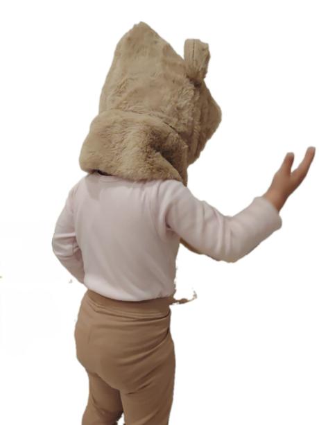 Bledo hnedá kožušinová zimná čiapka / baranica, 92