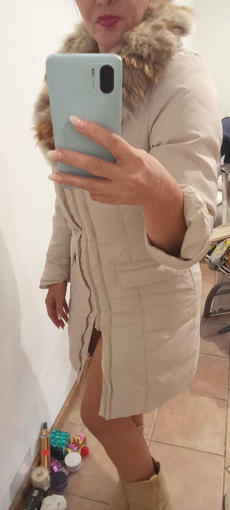 Krasna bunda s pravou kožušinou, m