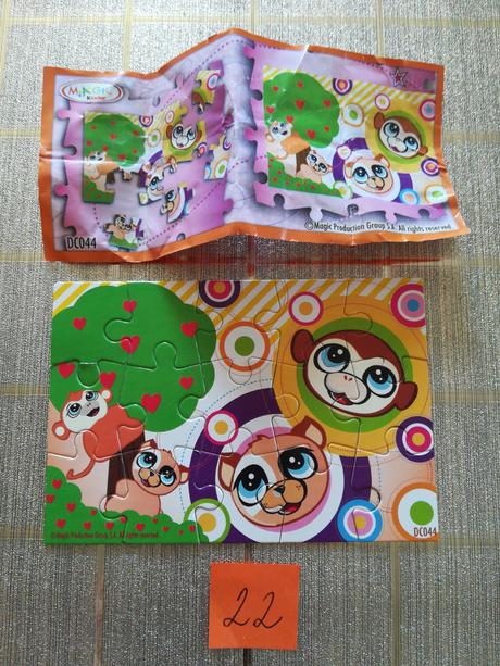 Kinder puzzle -  kus 80 centov, 