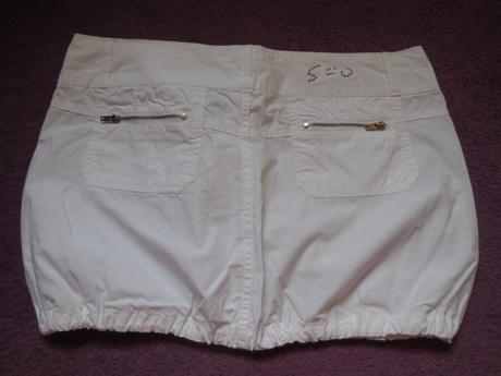 Biela športová sukna, s