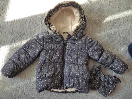 Zimná vetrovka s rukavicami, 3-4r a 4-5r, f&f,98