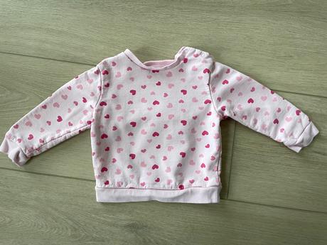 Mikina so srdiečkami, fox & bunny,80