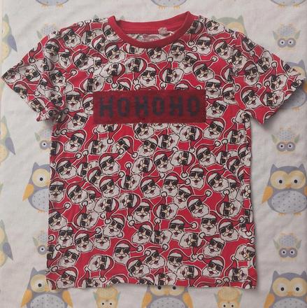 Vianočné tričko santa s flitrami zn.next veľ.134, 134