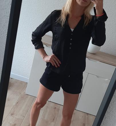 Saténová košeľa, s