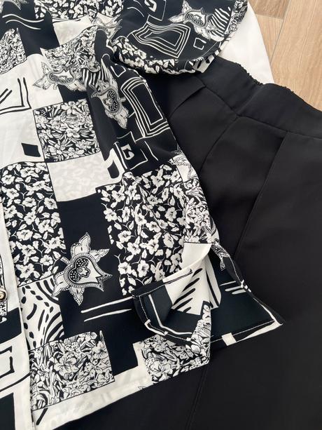 Čierno biela blúzka, l