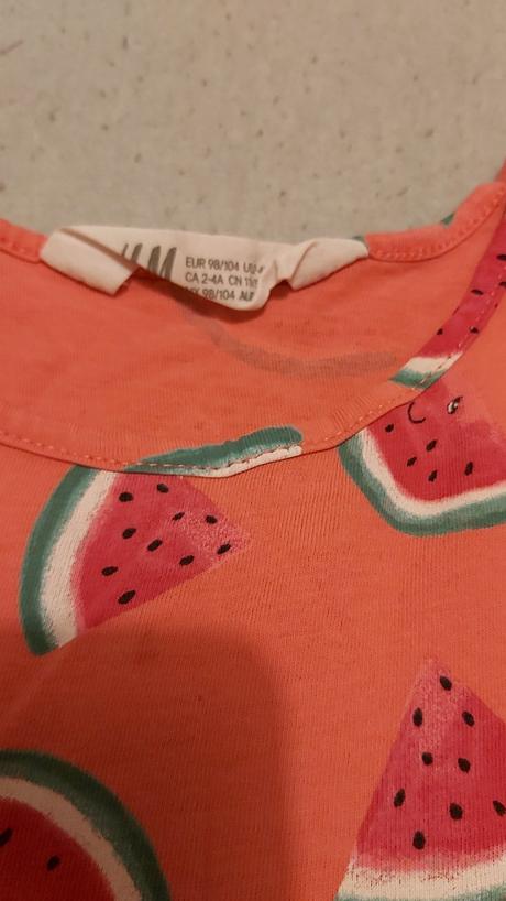 Šaty melón h&m 98/104, h&m,98