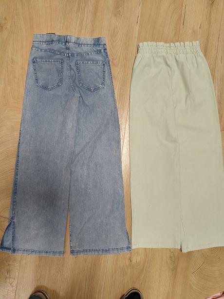 2x volnejsie nohavice 134 h&m a zara, h&m,134
