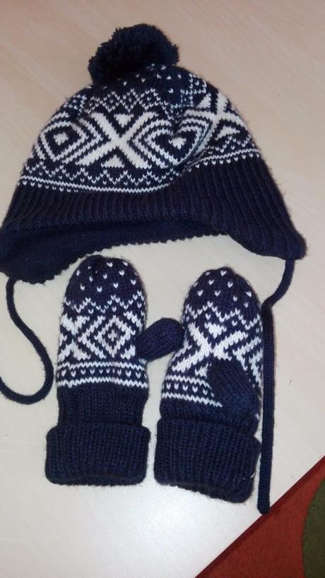 Ciapka s rukavicami, h&m,74