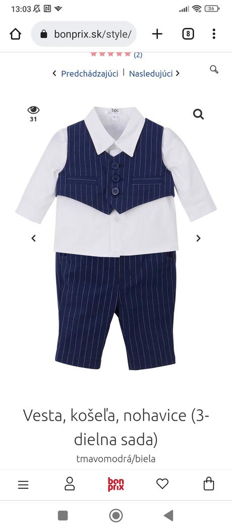 Slávnostný set pre chlapca, bonprix,92